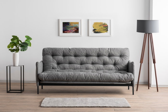 Atelier Del Sofa Renge - Sofá cama de 3 plazas Gris claro